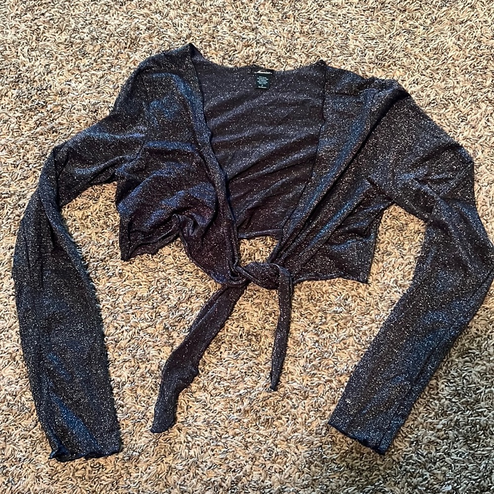 Black glitter cover up